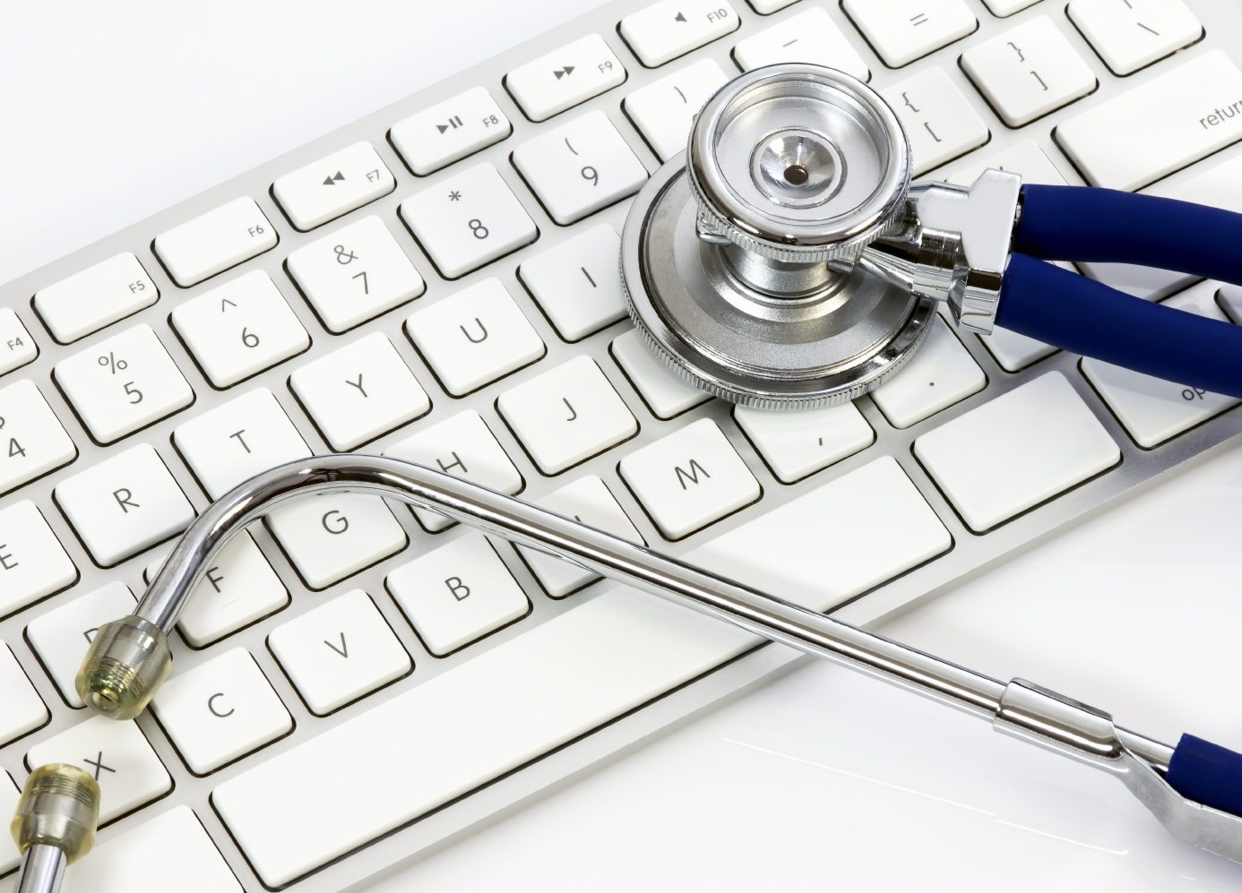 Keyboard and Stethoscope Keyboard and Stethoscope